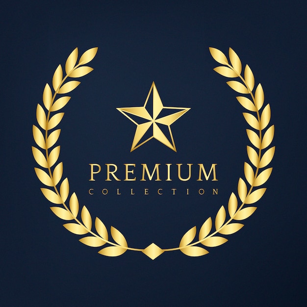 Gold premium collection badge